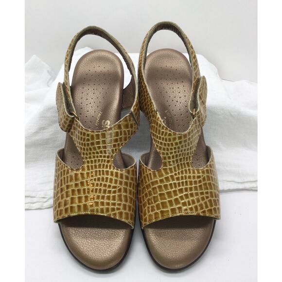 SAS Suntimer Heeled Leather Sandal Womens 10.5 N Comfort Shoe New - Picture 2 of 8